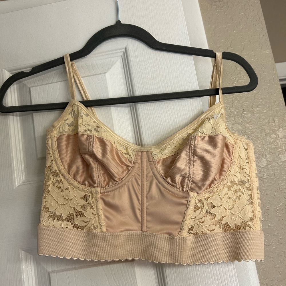 Corset style beige top